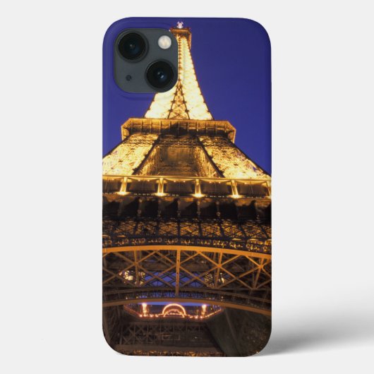 フランス、パリエッフェル塔、夜景 Case-Mate iPhoneケース (裏面)