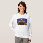 フランス、パリエッフェル塔、夜景 Tシャツ (正面フル)