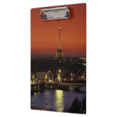 フランス、パリサンセットビューオブエッフェルタワー& クリップボード (左)
