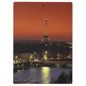 フランス、パリサンセットビューオブエッフェルタワー& クリップボード (裏面)