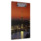 フランス、パリサンセットビューオブエッフェルタワー& クリップボード (右)