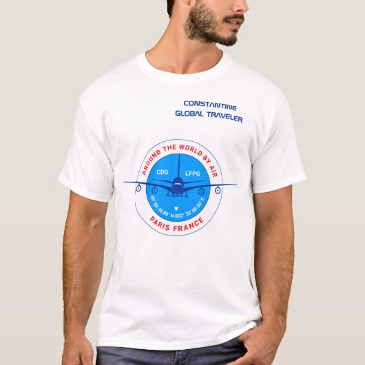 フランス,パリスタイリッシュ Tシャツ (正面)