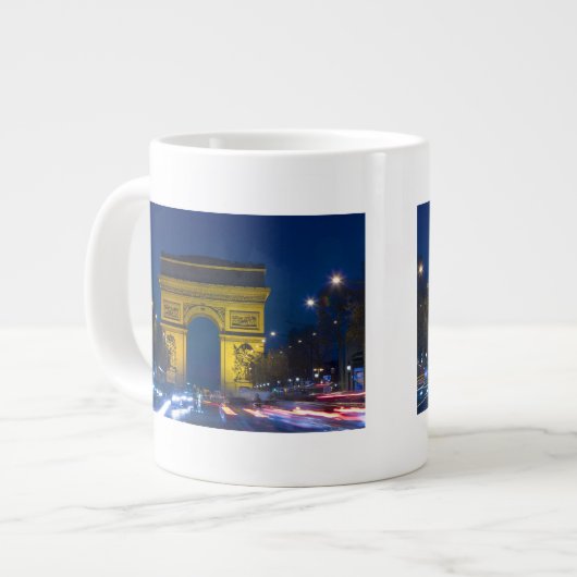 フランス パリ凱旋門と ジャンボコーヒーマグカップ (正面左)