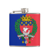 フランス，パリ国旗 フラスク (正面)