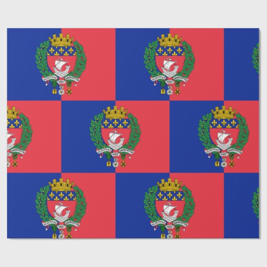 フランス，パリ国旗 ラッピングペーパー (フラット)