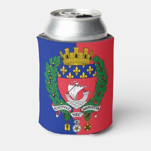 フランス，パリ国旗 缶クーラー (缶裏面)