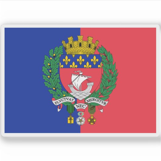 フランス,パリ州旗 シール (正面)