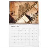 フランス，パリ暦 カレンダー (2月 2027)