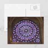 フランス、パリ。インテリア詳細ステンドグラス ポストカード (正面/裏面)