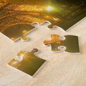 フランス、パリ。エッフェルタワーが3時にライトアップ ジグソーパズル (側面)