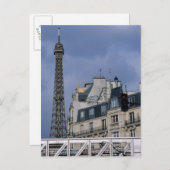 フランス、パリ、エッフェルタワーの地下鉄 ポストカード (正面/裏面)