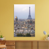 フランス、パリ、エッフェルタワーの街並み キャンバスプリント (インサイチュ (リビング))