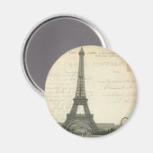 フランス – パリ – エッフェルタワーマグネット マグネット (正面/裏面)