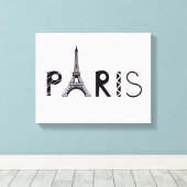 フランス，パリ |エッフェルタワー キャンバスプリント (インサイチュ (ウッドフロア))