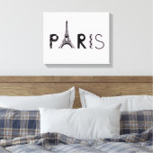 フランス，パリ |エッフェルタワー キャンバスプリント (インサイチュ (寝室))