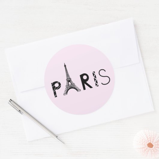 フランス，パリ |エッフェルタワー ラウンドシール (封筒)