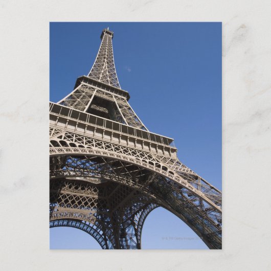 フランス、パリ、エッフェルタワー、ローアングルビュー ポストカード (正面)