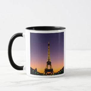 フランス、パリ、エッフェル塔の夕焼け マグカップ