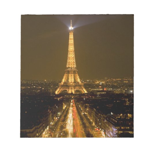 フランス パリ エッフェル塔の夜景 ノートパッド (正面)