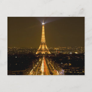フランス パリ エッフェル塔の夜景 ポストカード