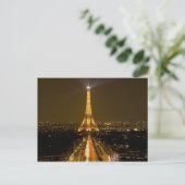 フランス パリ エッフェル塔の夜景 ポストカード (スタンド正面)