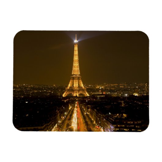 フランス パリ エッフェル塔の夜景 マグネット (横)