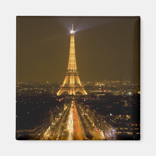 フランス パリ エッフェル塔の夜景 マグネット (正面)