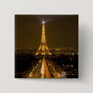 フランス パリ エッフェル塔の夜景 缶バッジ