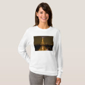 フランス パリ エッフェル塔の夜景 Tシャツ (正面フル)