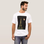フランス パリ エッフェル塔の夜景 Tシャツ (正面フル)