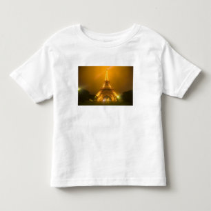 フランス パリ エッフェル塔ライトアップ トドラーTシャツ