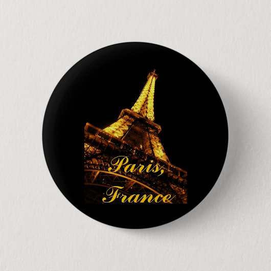 フランス, パリ, エッフェル塔, ボタン 缶バッジ (正面)
