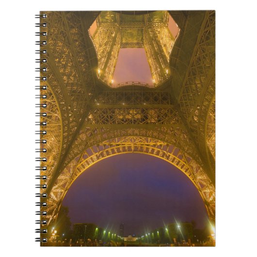 フランス パリ エッフェル塔 夜景 照明 ノートブック (正面)