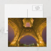フランス パリ エッフェル塔 夜景 照明 ポストカード (正面/裏面)
