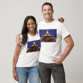 フランス、パリ エッフェル塔、夜景 Tシャツ (ユニセックス)