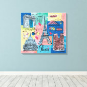 フランス,パリ キャンバスプリント (インサイチュ (ウッドフロア))