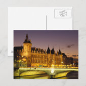 フランス、パリ、コンシェルジェリー、リバーセーヌ ポストカード (正面/裏面)