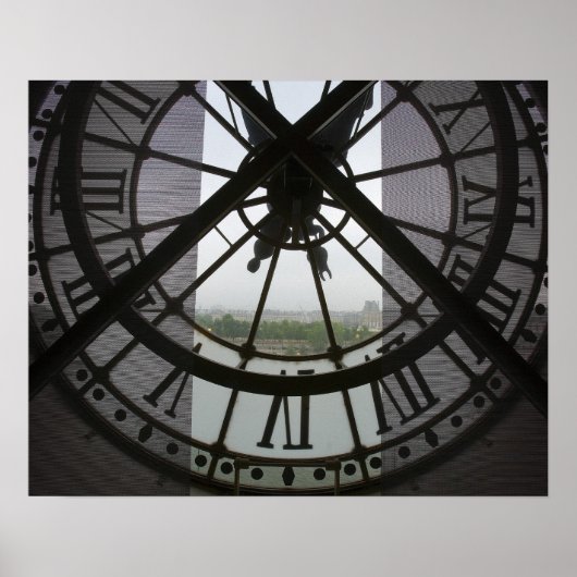 フランス、パリ。セーヌ川の向こう側を見る ポスター (正面)