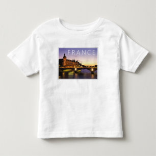 フランス パリ セーヌ川の議会 トドラーTシャツ