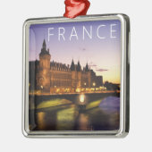 フランス パリ セーヌ川の議会 メタルオーナメント (左)