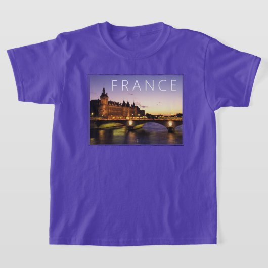 フランス パリ セーヌ川の議会 Tシャツ (レイダウン)
