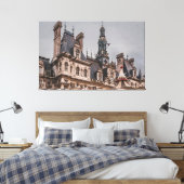 フランス，パリ，タウンホール建物 キャンバスプリント (インサイチュ (寝室))