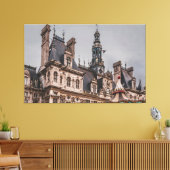 フランス，パリ，タウンホール建物 キャンバスプリント (インサイチュ (リビング))