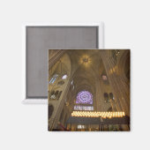 フランス、パリ。ノートルダム大聖堂インテリア。 マグネット (正面/裏面)