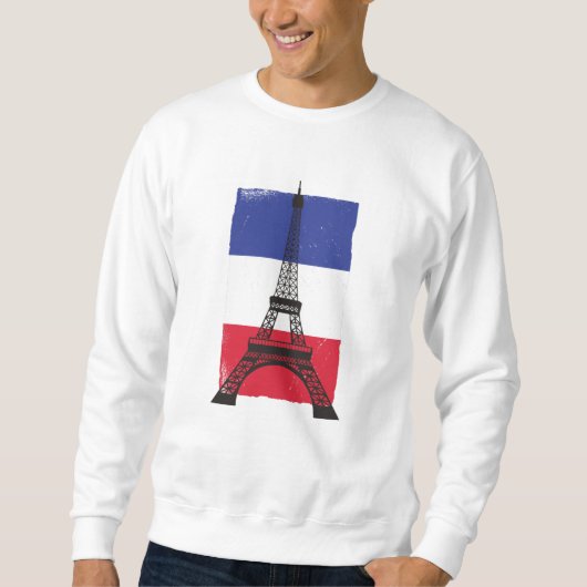 フランス パリ フランスの旗 スウェットシャツ (正面)