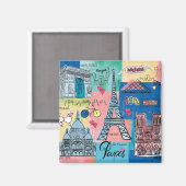 フランス，パリ マグネット (正面/裏面)