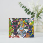 フランス、パリ、ミニチュアエッフェルタワー ポストカード (スタンド正面)