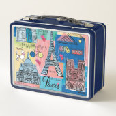 フランス，パリ メタルランチボックス (裏面)