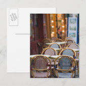 フランス,パリ,モンマルトル:プレイスデュテルトル,カフェ2 ポストカード (正面/裏面)