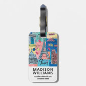 フランス，パリ ラゲッジタグ (裏面縦)